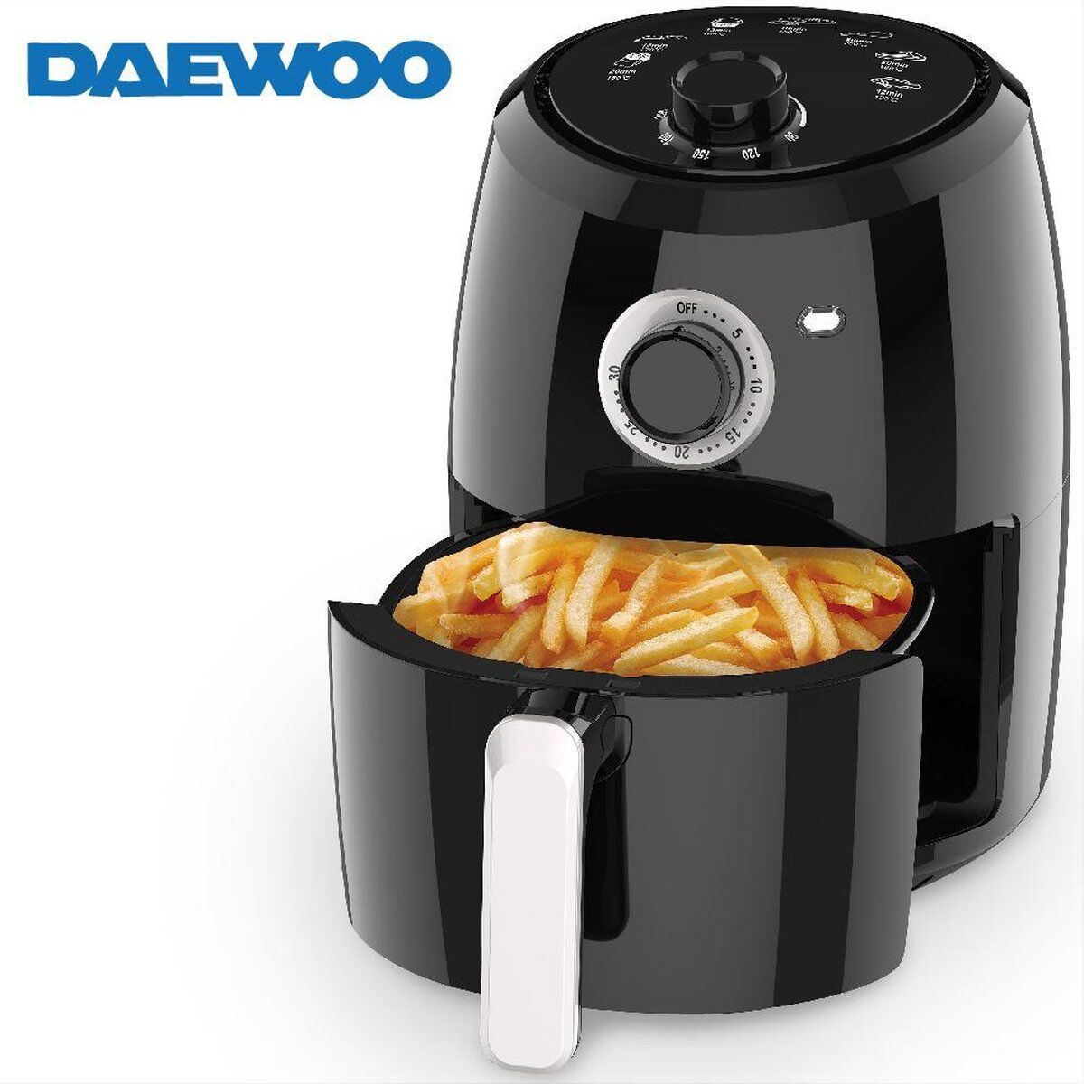 Daewoo DHFRYER Airfryer - Heteluchtfriteuse - 1000 Watt - Compact - 2.4 Liter - Timer Daewoo DHFRYER Airfryer - Heteluchtfriteuse - 1000 Watt - Compact - 2.4 Liter - Timer